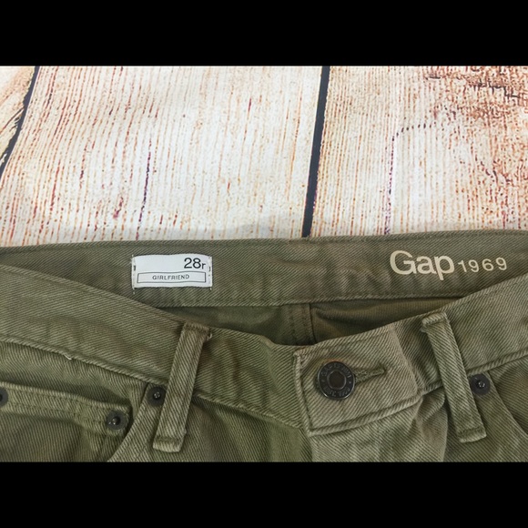 Gap size 28 olive green ripped boyfriend jeans - Picture 4 of 5